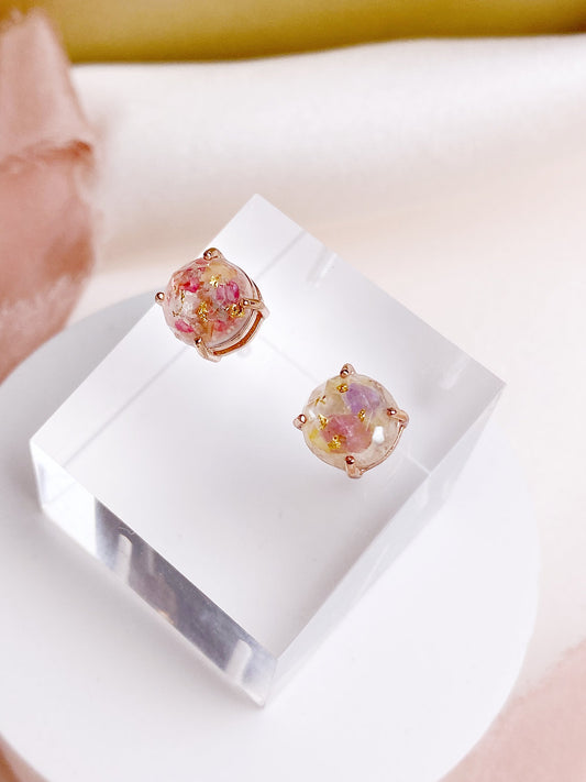BreastmilkGems™ Round Earrings 8x8mm