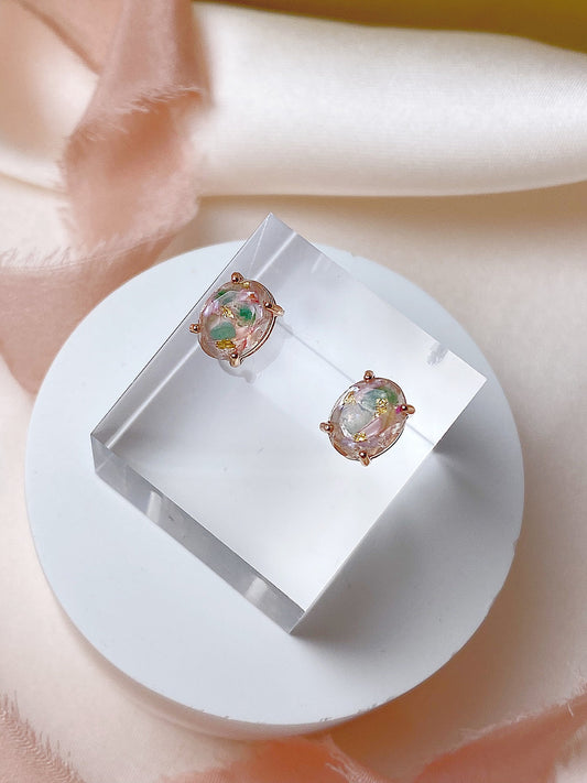 BreastmilkGems™ Oval Earrings 7x9mm