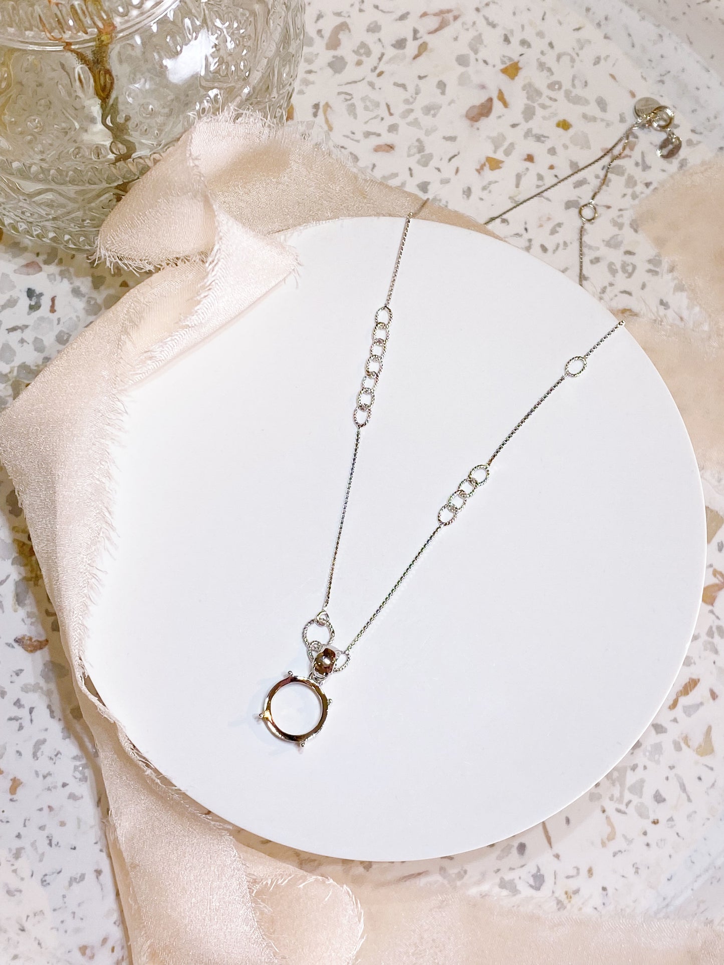 BreastmilkGems™ DIY kit with 2 Twisted Rings Necklace set
