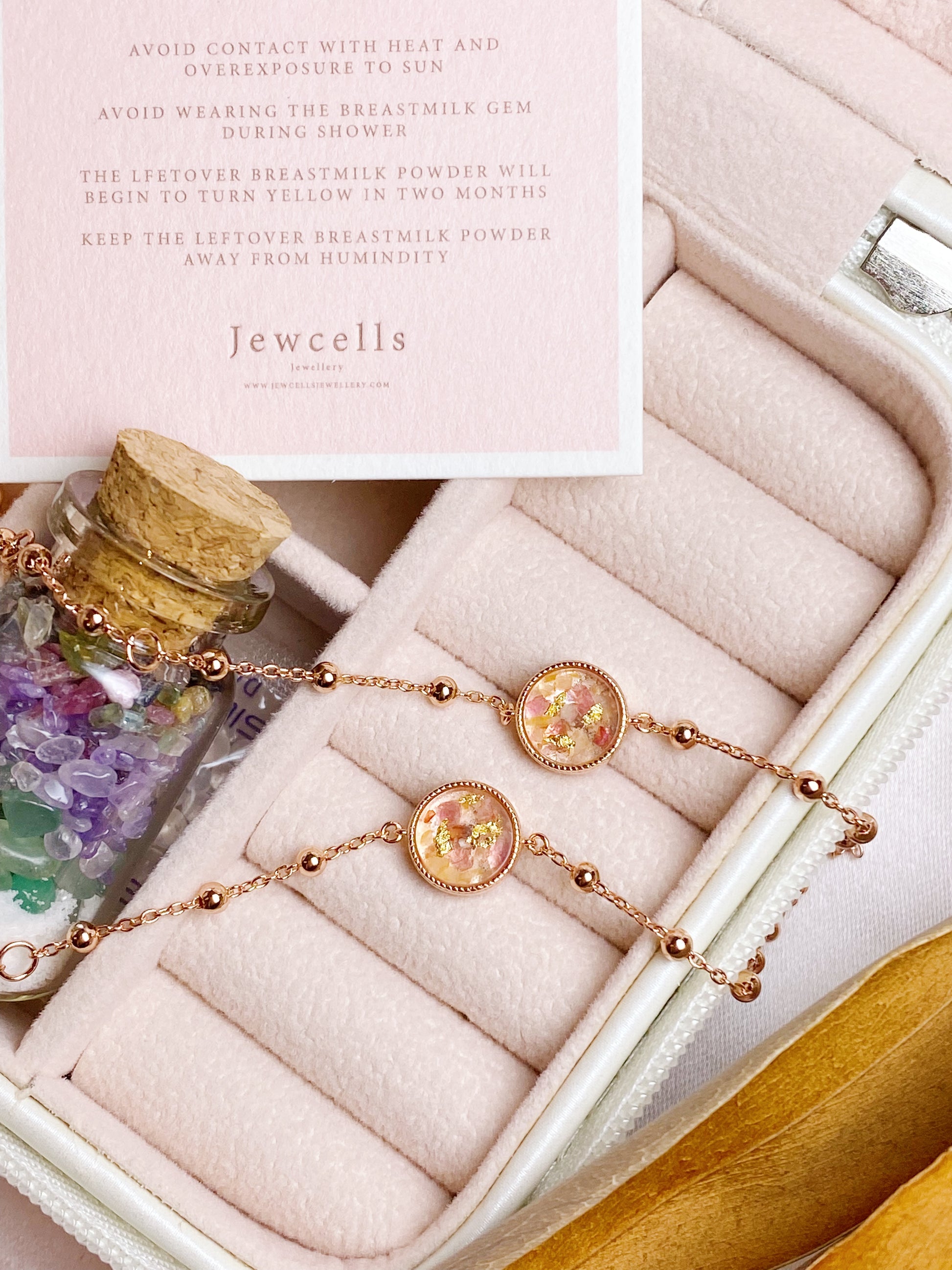 BreastmilkGems™ DIY kit with 2 Gratitude Bracelet set – Jewcells Jewellery